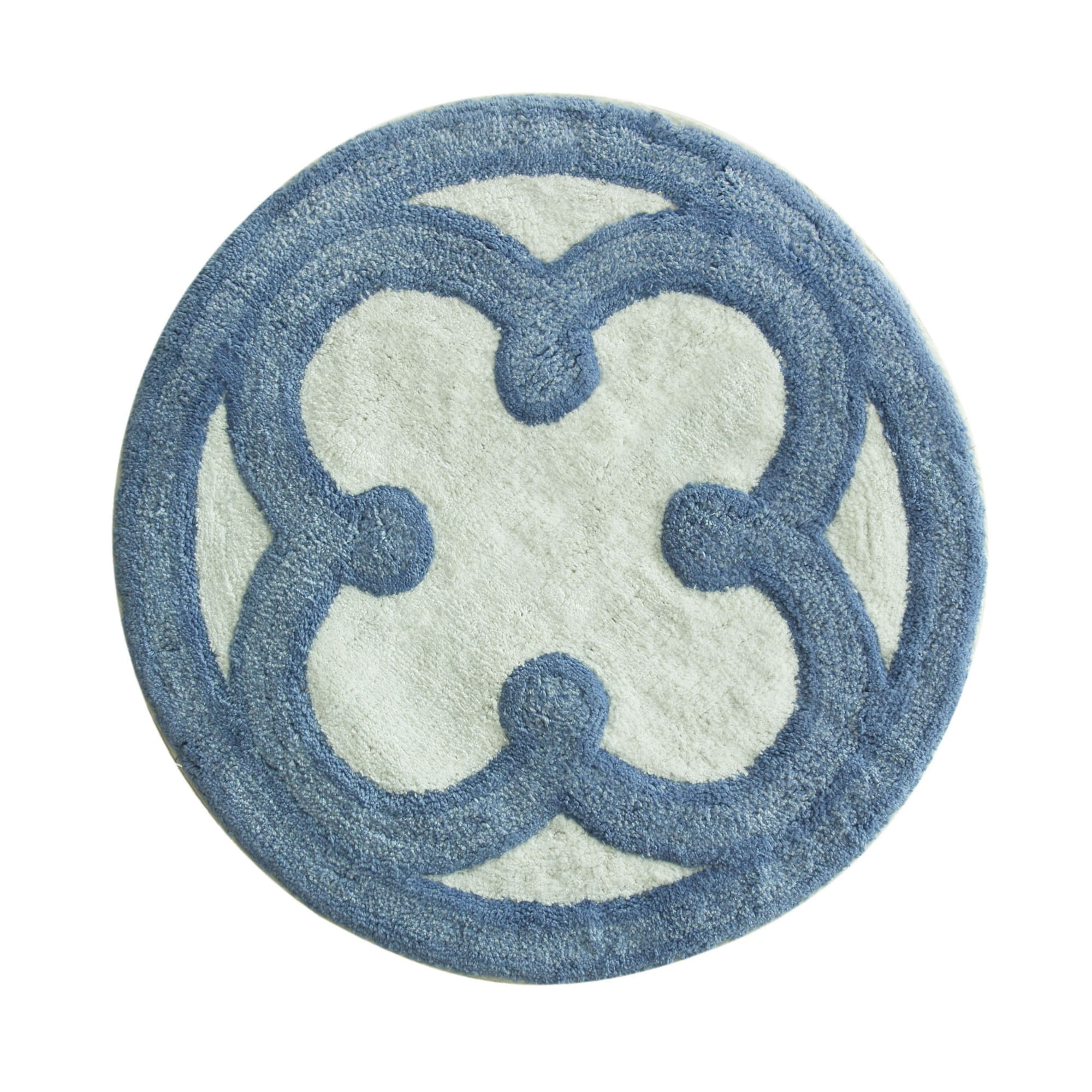 Bacova Guild Blue Medallion Bath Rug Yarn Dye Cotton 26 Round Bacova Guild Blue Medallion Bath Rug Yarn Dye Cotton 26 Round Plush Com