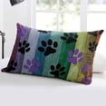 thumbnail image 5 of Animals Pow Throw Pillow Cover 20 x 30 Inch Decorative Pillow Cover Cartoon Colorful Wooden Grain Vintage Lumbar Pillowcase Seasonal Rectangle Cushion Case for Couch Sofa Bed Living Room, 5 of 7