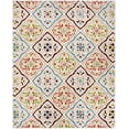 thumbnail image 2 of SAFAVIEH Sagamore Jenessa Geometric Medallion Area Rug, Light Grey/Terracotta, 8' x 10', 2 of 6