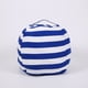 thumbnail image 1 of Bolsa de almacenamiento de juguetes de peluche para niños, sofá puf a rayas para niños, bolsa de viaje con cremallera de gran capacidad para guardar edredones, 1 of 2