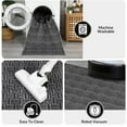 thumbnail image 5 of Tzou Washable Area Rugs 10x13 for Living Room, Low Pile Braid Print Indoor Carpet with Non-Slip Backing for Playroom(Black), 5 of 7