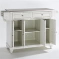 thumbnail image 4 of Crosley Furniture Cambridge Wood Kitchen Island in White/Silver, 4 of 8