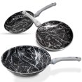 thumbnail image 1 of ARIMI Italian Diamond Marble Frying Pan & Wok Set 3-Piece - 8 Inch Pan -9.5 Inch Pan -11 Inch Wok, 1 of 1