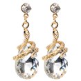 thumbnail image 1 of 1 Pair Crystal Earrings Chic Snake Ear Dangle Delicate Ear Pendant Ear Jewelries, 1 of 8