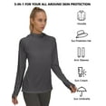 thumbnail image 5 of Little Donkey Andy Women's UPF 50+ Sun Protection Long Sleeve Hoodie Shirts with Face Mask Lightweight for Fishing Running Cycling Castlerock XS, 5 of 6