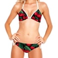 thumbnail image 2 of Cherry Swimsuit Women Bikini Set with Detachable Sponge and Adjustable Strap, Swimwear 2-Pack for Various Scenes, 2 of 6