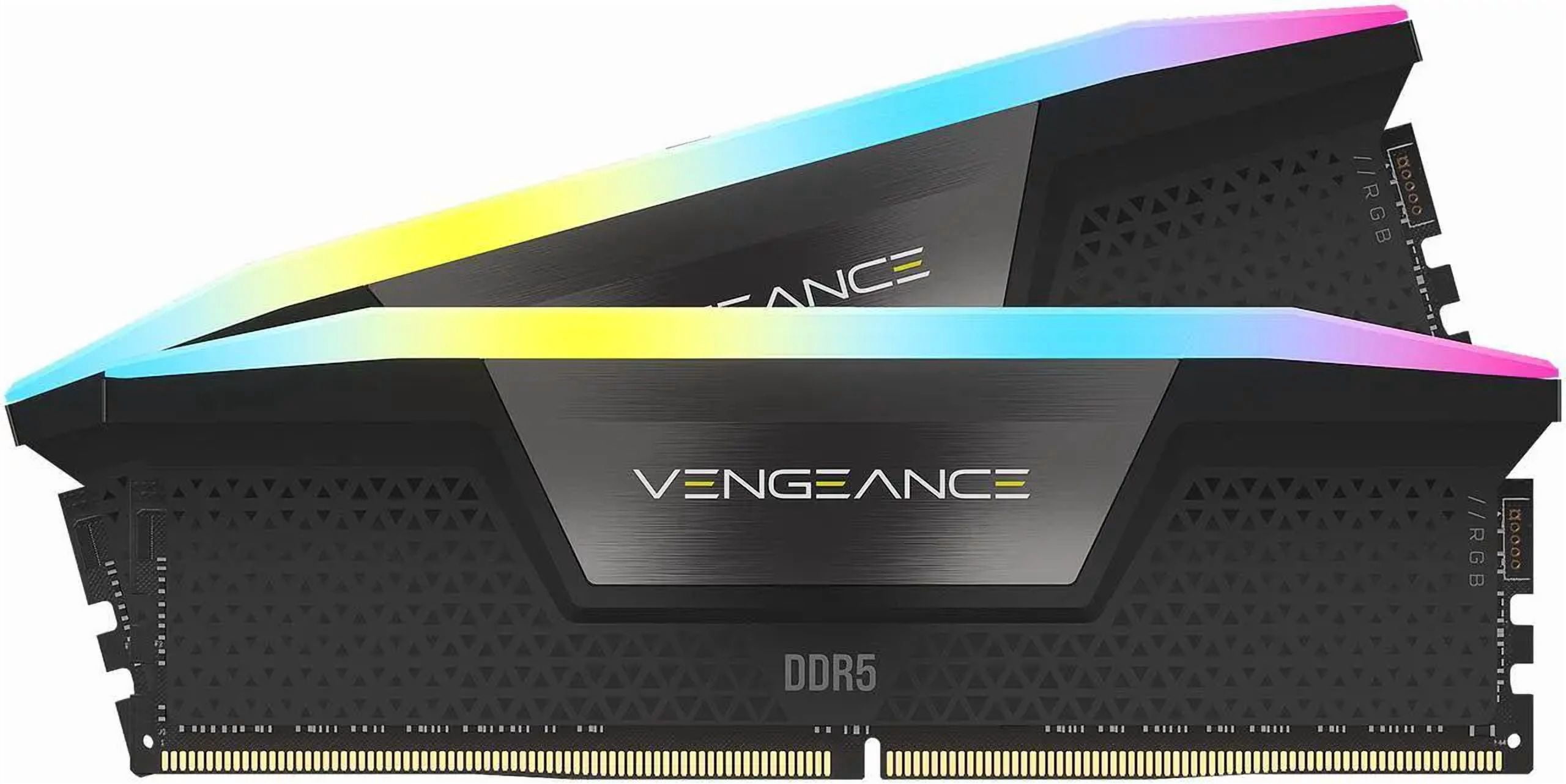 CORSAIR Vengeance RGB 128GB (2 x 64GB) 288-Pin PC RAM DDR5 6000 (PC5 48000) Desktop Memory Model CMH128GX5M2D6000C40