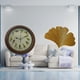 thumbnail image 2 of Reloj de Pared de Hojas Ginkgo Adorno Mural de Hierro Forjado Estructura de Vidrio y Pp Adecuado para Salón Habitación Infantil Corredor Reg, 2 of 7