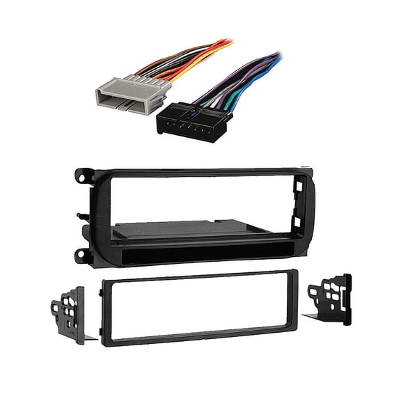 Fits Chrysler Sebring Coupe/Sedan 2001 Metra Single DIN Dash Kit with Harmony Radio Harness
