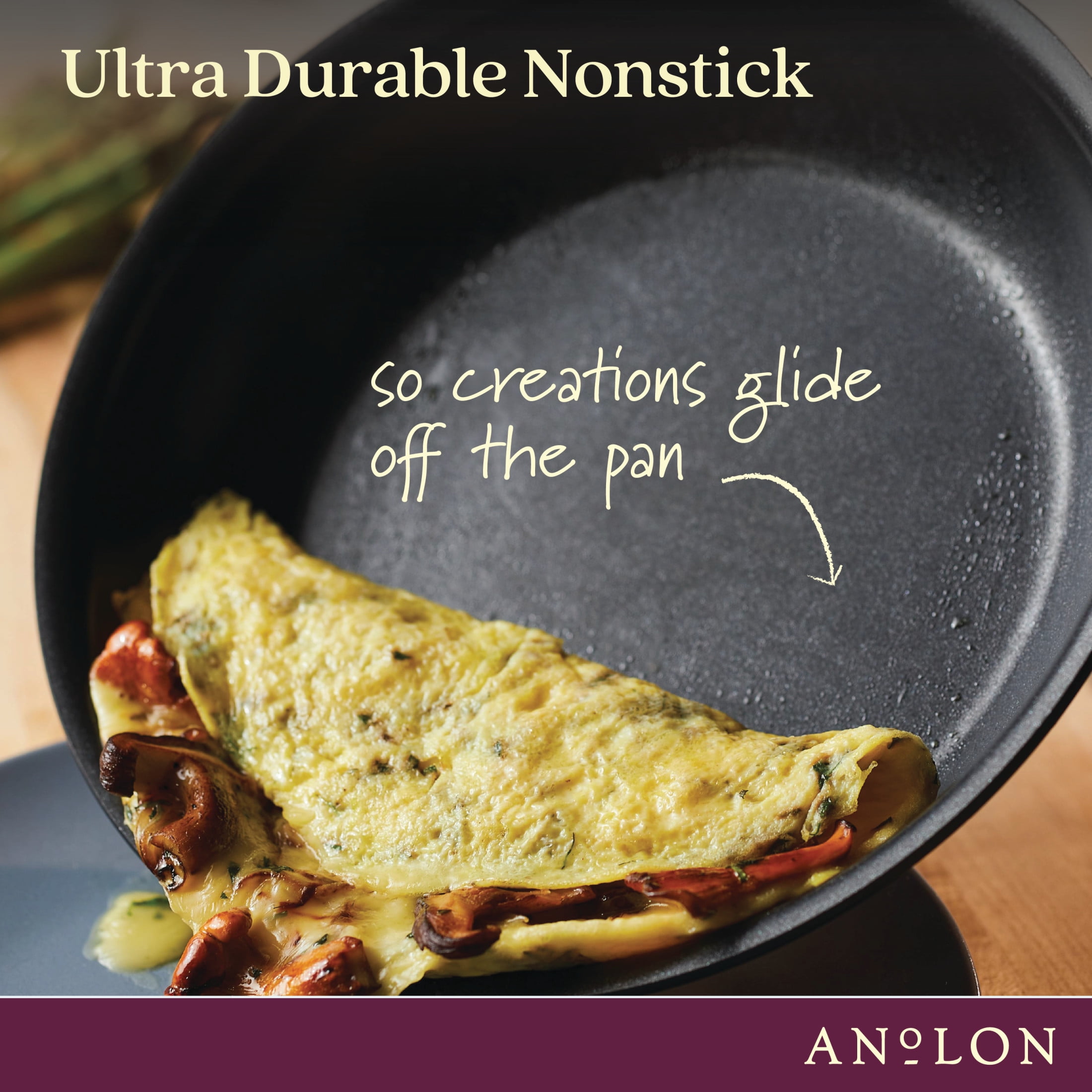 Anolon SmartStack 12 Hard Anodized Nesting Skillet - Black