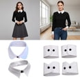 thumbnail image 2 of 2PCS Decorative Collar Wrist Cuffs Sleeve Cover Professional Dress Shirt Enhancement Accessories for Formal Meeting, 2 of 8