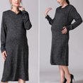 thumbnail image 4 of Tranfacy Robe de Maternité à Manches Longues pour Femmes, Robe d'Allaitement de Maternité, Robe de Maternité d'Allaitement à Capuche à Manches Longues à Col Rond, Ample, Robe d'Allaitement, 4 of 4
