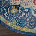 thumbnail image 4 of Nourison Global Vintage Medallion Blue 6' x ROUND Area Rug, (6' Round), 4 of 8