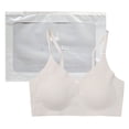 thumbnail image 1 of Sujetador Con Cuello En V Acolchado Sin Costuras Sujetador Con Correa Ajustable Sujetador Para Dormir Esencial Diario - Blanco, 1 of 5