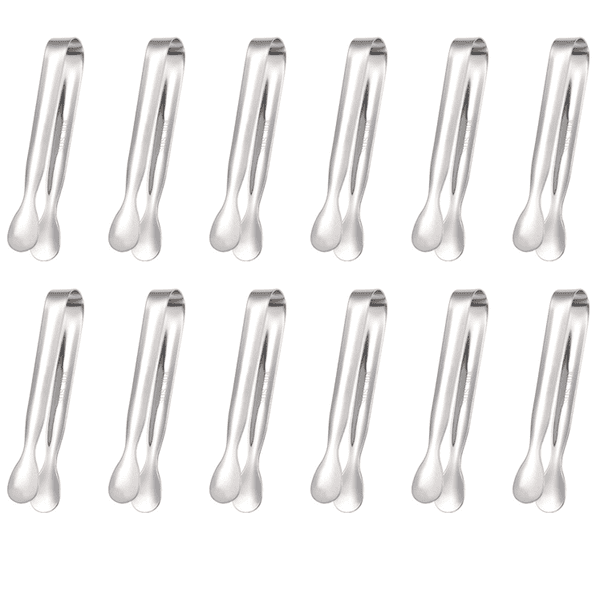 Pinzas para hielo, pinzas para azúcar, minipinzas para servir aperitivos de acero inoxidable para café de fiesta