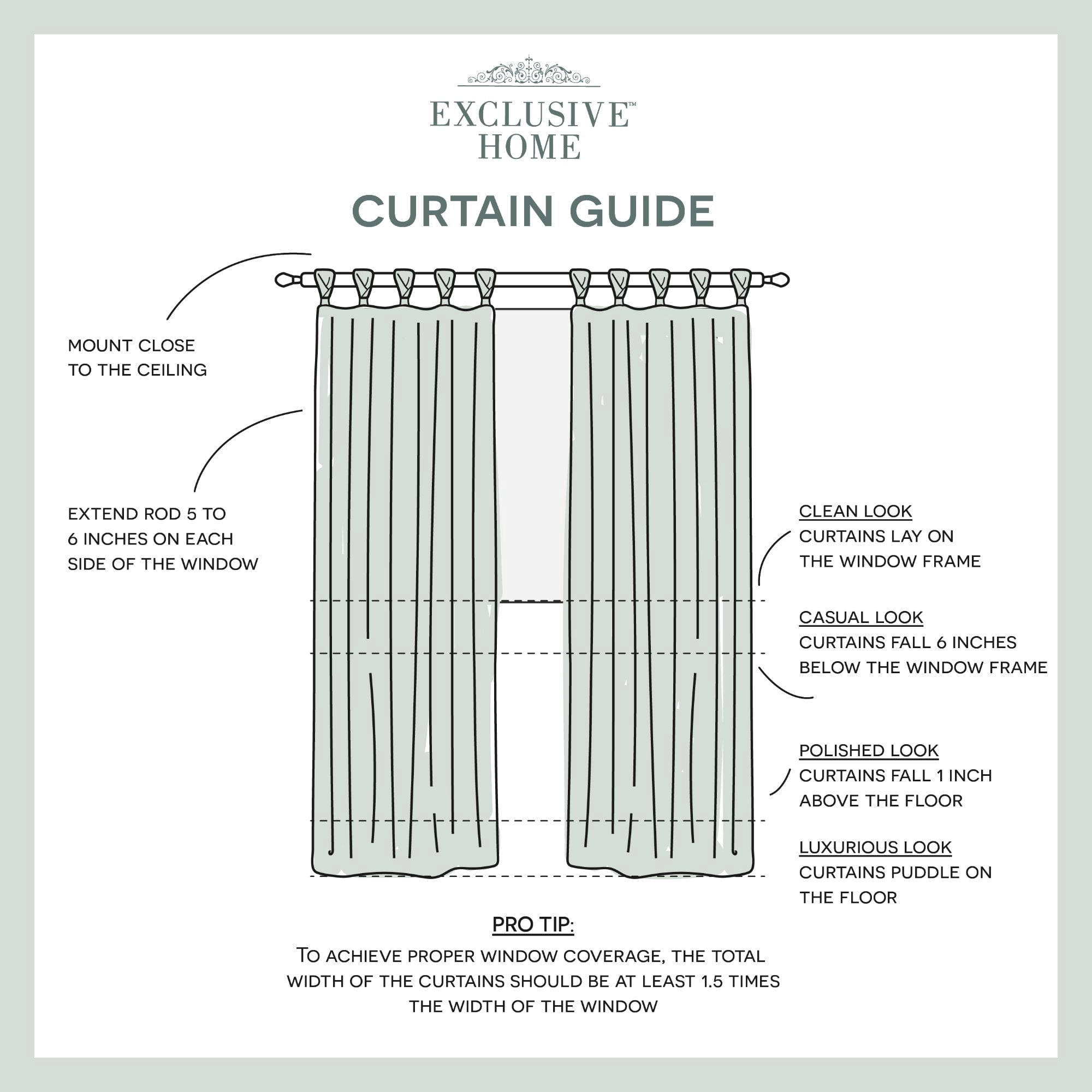 Exclusive Home Curtains Loha Linen Braided Tab Top Curtain Panel Pair, 54x108, Beige