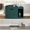 thumbnail image 4 of Flip Top Cat Litter Boxes Enclosure Covered Litter Box Hidden Furniture Wooden Cat Washroom Cabinet for , Medium and Large Cat Green, 4 of 6