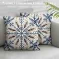 thumbnail image 3 of Nawypu Christmas Snowflake Pillow Covers  Set of  Let It Snow Winter Yellow Snowflake Farmhouse Decorative Throw Pillow Covers Cushion Cover for Couch Sofa Patio Bench Courtyard Indoor Outdoor, 3 of 5
