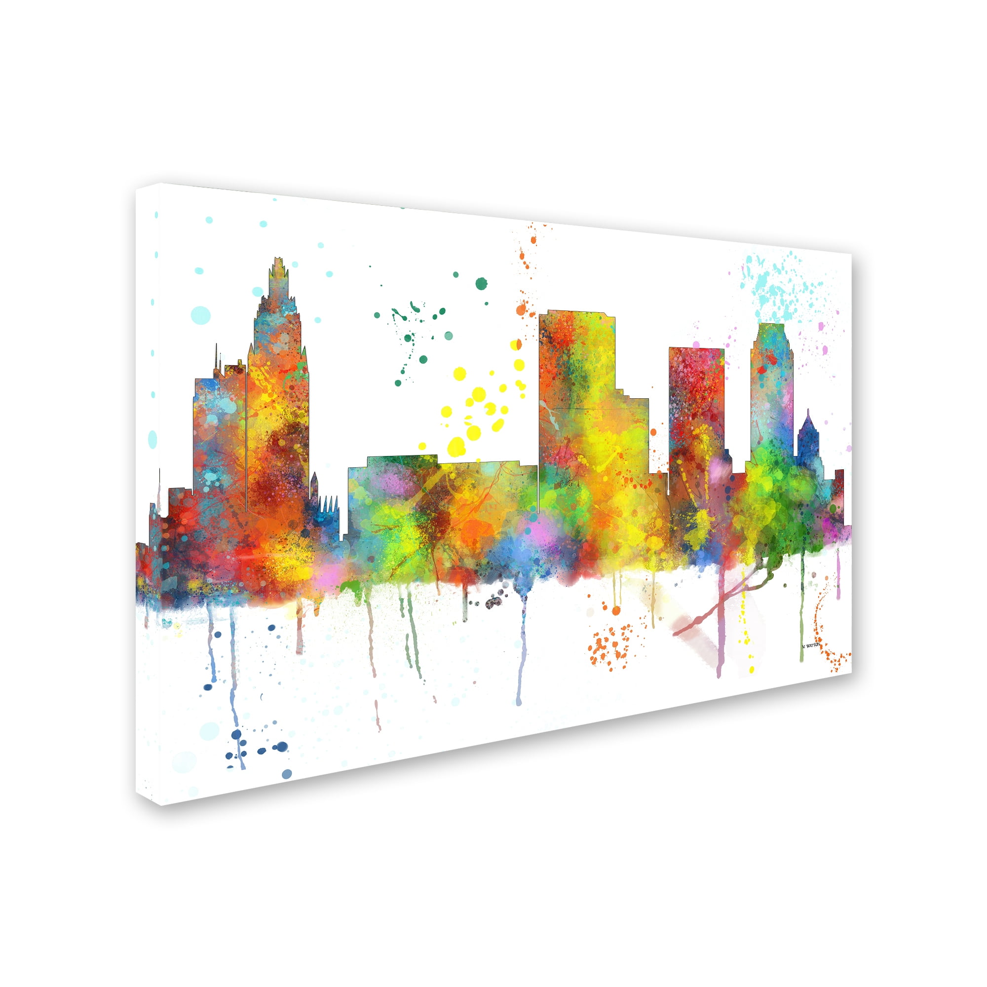 Trademark Fine Art "Tulsa Oklahoma Skyline Mclr-1" Canvas Art by Marlene Watson