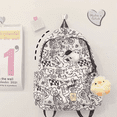 thumbnail image 1 of Bonita mochila escolar con diseño de grafiti para mujer, mochila de gran capacidad para escuela secundaria Harajuku, mochila para estudiantes universitarios, 1 of 3