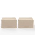 thumbnail image 2 of Crosley Furniture Housses de Table Carrée en Vinyle et Housse de Pouf en Tan (Ensemble de 2), 2 of 8