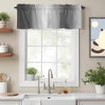 thumbnail image 2 of Gradient Gray Black Valance Curtain Modern Abstract Minimalist Grey Ocean Beach Window Valances Rod Pocket Short Curtains Window Treatments for Kitchen Bedroom Bathroom Laundry 60" x 14", 2 of 9