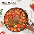thumbnail image 4 of 11 Inch Nonstick Saute Pan with Lid, 4.5 QT Deep Frying Pan Skillet, Large Granite Cooking Pan, Induction Compatible Frying Pan for Sauteing, Stir Fry, Sauce, Kitchen Cookware, 4 of 7