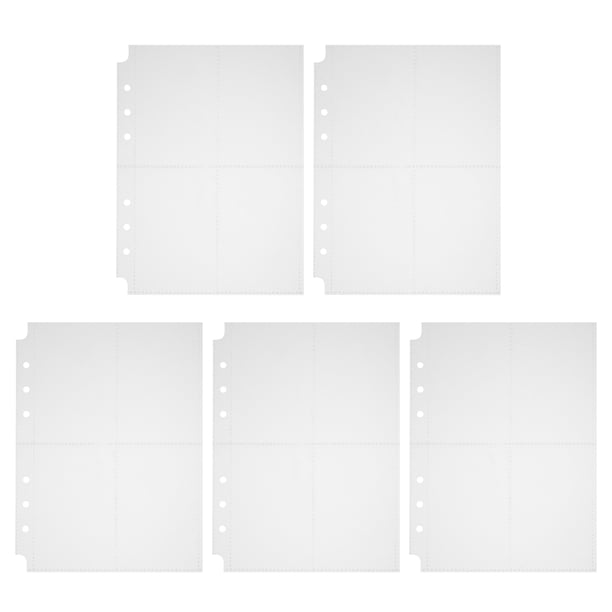 Bolsillos de la carpeta de la carpeta de 6 pcs de 6 pccs Página de fotos de 4 bolsillos Archival fotográfico fotográfico
