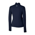 thumbnail image 3 of Women's Cutter & Buck  Navy Real Salt Lake Traverse Stretch Eco Quarter-Zip Top, 3 of 3