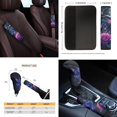 thumbnail image 4 of Yuyamidu Hummingbird Car Front Back Seat Covers Purple Rose Steering Wheel Cover Seat Belt Pad Garbage Bin Armrest Cover Pad Rearview Mirror Cover Universal Handbrake Cover Set Coasters, 14 PCS, 4 of 7