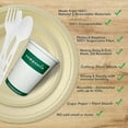 thumbnail image 4 of FREE SHIPPING COMPOSTIE 350pcs Compostable Sugarcane & Plant Starch Paper Plates Set for 50 Guests, Disposable Tableware Set for Events Parties Weddings: Biodegradable Plates, Cutlery, Cups, Napkins, 4 of 5
