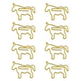 thumbnail image 1 of Abbracc 8pcs Or Métal Cheval Forme Trombones Signet Photo Album Enveloppe Clips, 1 of 8