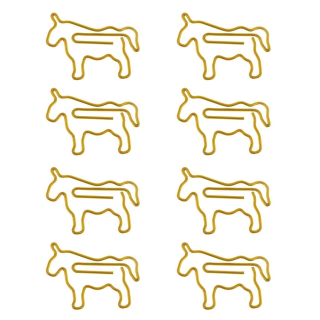 Abbracc 8pcs Or Métal Cheval Forme Trombones Signet Photo Album Enveloppe Clips