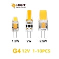 thumbnail image 2 of Minibombilla LED de gel de sílice G4, luz blanca cálida, baja tensión, 12V, COB, espejo, Faro, cristal, reemplazo de luz halógena de 25W, 2 of 4
