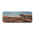thumbnail image 1 of European Computer Mouse Pad, View of Central Lisbon Portugal with Rooftops and Sea Old Town Nostalgic City, Rectangle Non-Slip Rubber Mousepad Large, 31" x 12" Gaming Size, Multicolor, by Ambesonne, 1 of 2
