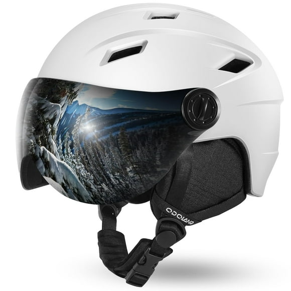 Casco de esquí Odoland con visera 2 en 1 para hombre y mujer