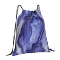 thumbnail image 3 of Leisure Draw String Mouth Backpack 16 X 14 Woven Band Durable Not Easy To Fall Off In Travel Portable Draw String Design Blueviolet Marble_3, 3 of 8
