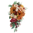thumbnail image 4 of balikha Bridal Bouquet Artificial Flowers Cascading Rustic Retro Design Wedding Bouquet for Bride Bridesmaids for Home Decor Ceremony, 4 of 9