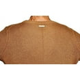 thumbnail image 4 of Michael Kors Cotton Blend Knit Long Sleeve Crew Neck Sweater (M, Dark Camel), 4 of 5