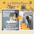thumbnail image 7 of Dog Bath Tub and Dog Washing Station, Collapsible Elevated Pet Tub for Bathing, Showering, Grooming, Pet Bathing Basin for Small to Medium Dogs, Cats and Other Pets (Built-in Drainage System), 7 of 7