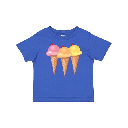 

Inktastic 3 Scoops of Ice Cream Gift Toddler Toddler Girl T-Shirt