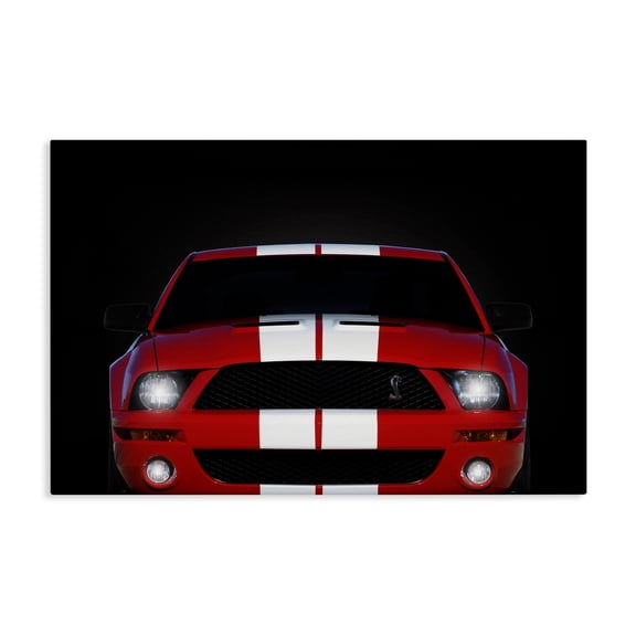 Stupell Industries Iconic Red Sports Car Transportation Photography Wrapped Canvas Canvas Art Print Wall Art, 24 x 16