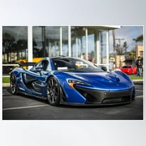 Azure Blue Mclaren P1 Poster Wall Art, Modern Wall Decor For Living Room Bedroom, 16x24 UNFRAMED