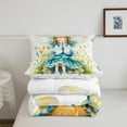 thumbnail image 5 of Erosebridal Cartoon Elf Comforter Sets Twin Size, Gold Flower Floral Comforters & Duvets, Reversible, 5 of 7