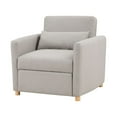 thumbnail image 2 of Serta Carly Scandinavian Fabric Foam Solid Print Removable Cushions Convertible Chair, Light Gray, 2 of 7