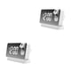 thumbnail image 3 of Advancent Reloj despertador de proyección, termómetro electrónico portátil, alimentado por USB, multimodos, reducción de ruido, relojes de aprendizaje Blanco 2piezas Advancent CBP201686, 3 of 6