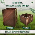 thumbnail image 5 of Dalen Modular Raised Bed Garden – Faux Wood – 4 Panel Starter Pack – Makes Square Foot Gardening Easy – 12x9 in, 5 of 7