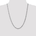 thumbnail image 4 of 14K White Gold Figaro Chain Styles Necklace 4 mm Flat Lobster Clasp 24 inch, 4 of 4