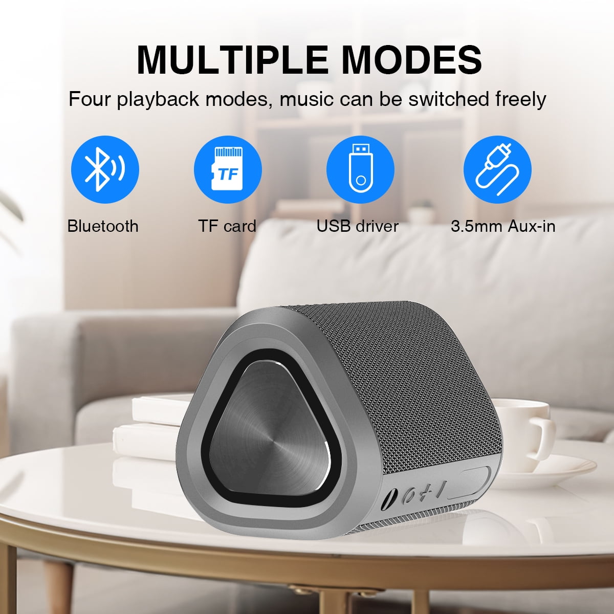 IPX7 Waterproof Bluetooth 5.0 Speaker, 24H Playtime, 100ft Range, Stereo Bass (图4) IPX7 Waterproof Bluetooth 5.0 Speaker, 24H Playtime, 100ft Range, Stereo Bass (图4)