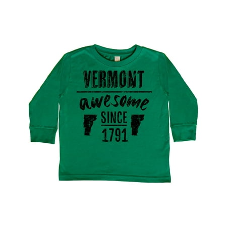 

Inktastic Vermont Awesome Since 1791 Gift Toddler Boy or Toddler Girl Long Sleeve T-Shirt